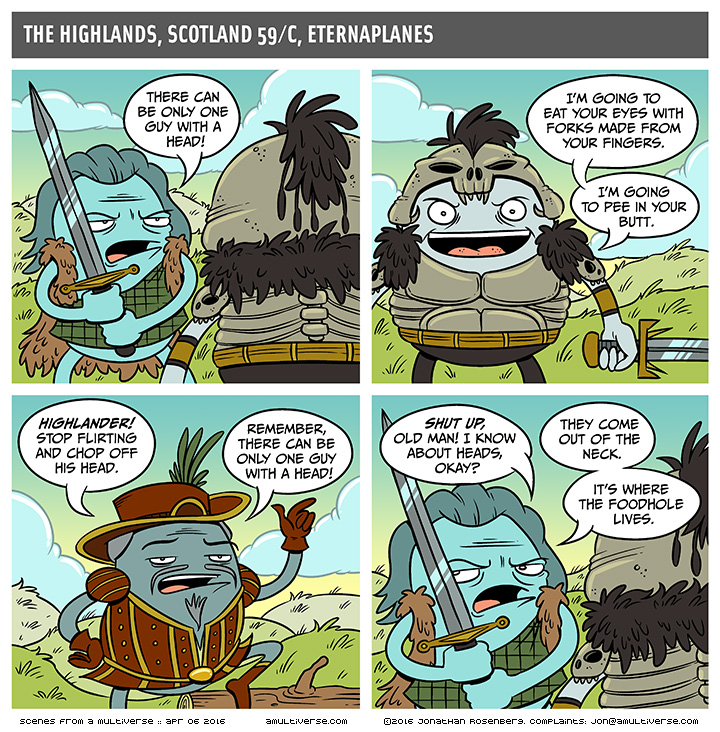 also there can only be one guy with a head